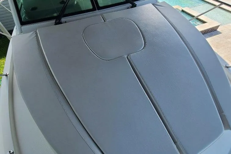 The Snapper Slapper Yacht Photos Pics 2014 Boston Whaler 315 Conquest Pilothouse deck, featuring sleek design and durable materials.