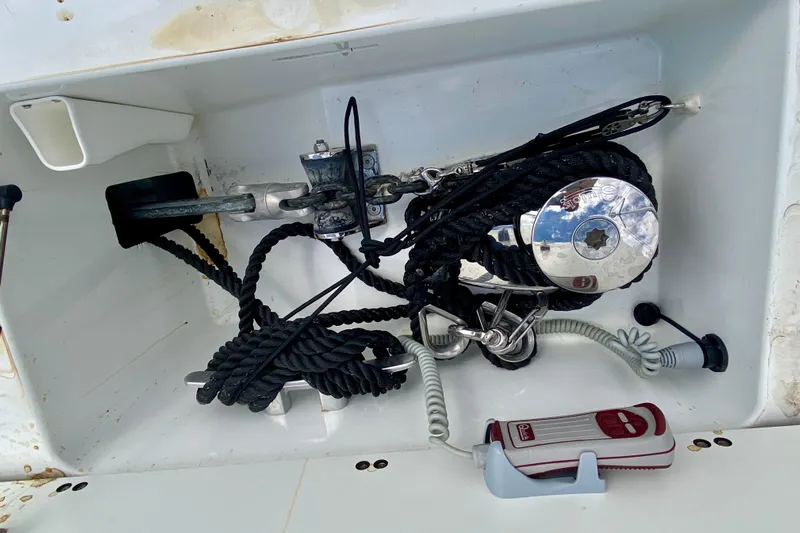  Yacht Photos Pics Anchor and rope system on 2024 Fountaine Pajot Catamaran Aura 51.