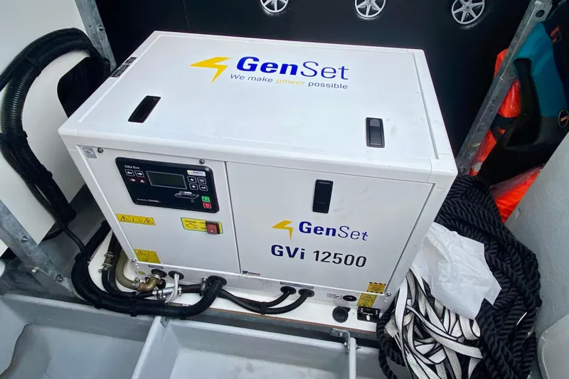  Yacht Photos Pics Generator on 2024 Fountaine Pajot Catamaran Aura 51, labeled GenSet GVi 12500.