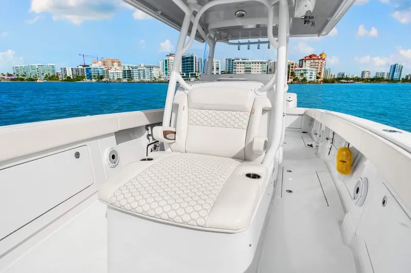 Ursus Yacht Photos Pics Jupiter 34 HFS 2025 Lounge with storage beneath