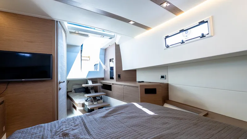  Yacht Photos Pics Luxurious interior of 2023 Pardo Yachts P38, featuring modern design and natural lighting.