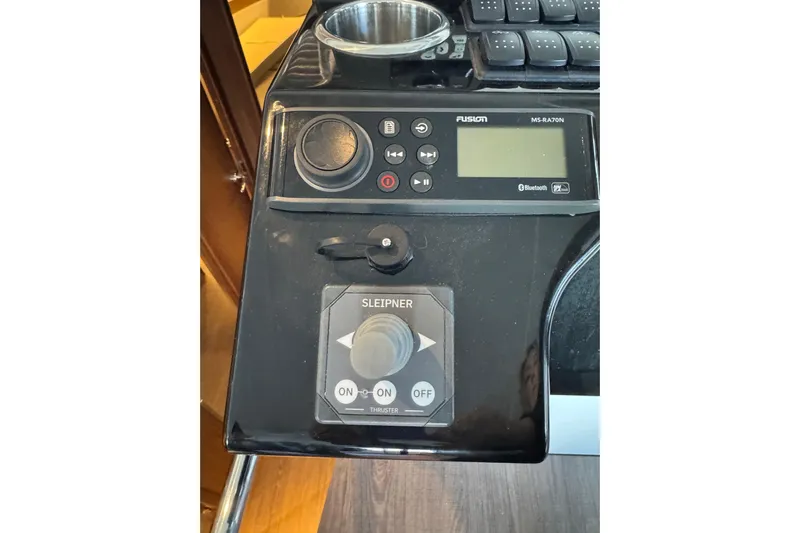  Yacht Photos Pics Control panel of 2025 Beneteau Antares 11 Fly with Fusion MS-RA70N system.