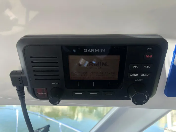  Yacht Photos Pics Garmin marine radio on 2022 Beneteau Antares 9 boat dashboard.