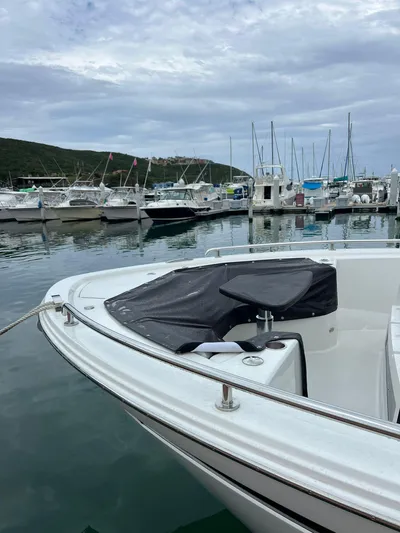  Yacht Photos Pics 2020 Ocean Alexander 45 Divergence docked at a marina with other boats.