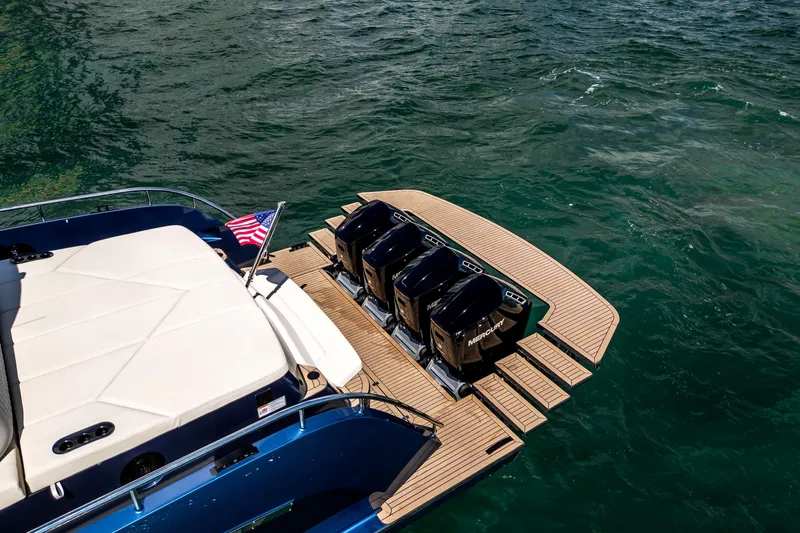  Yacht Photos Pics Luxury Dutch American DA 53 boat with quad engines, 2025 model, on water.