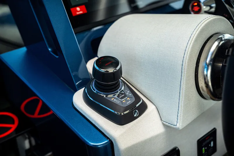  Yacht Photos Pics Control panel of 2025 Dutch American DA 53, featuring advanced joystick and sleek design.
