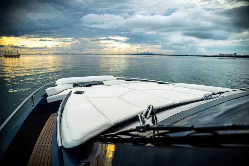  Yacht Photos Pics Luxurious Dutch American DA 53 yacht cruising on serene waters at sunset, 2025 model.