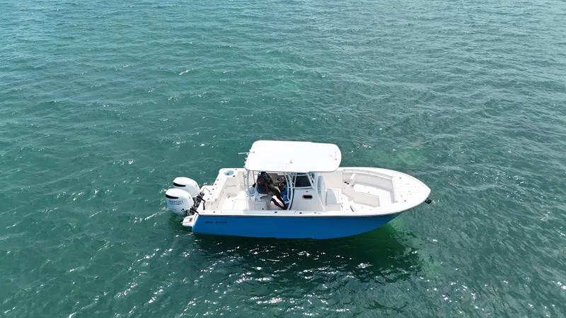  Yacht Photos Pics 2024 Sea Born SX281 Offshore LE boat on open water.