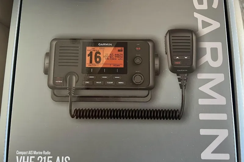 Top Pryority Yacht Photos Pics Garmin VHF 215 AIS marine radio packaging, ideal for Ocean Yachts 48 Super Sport 1996.