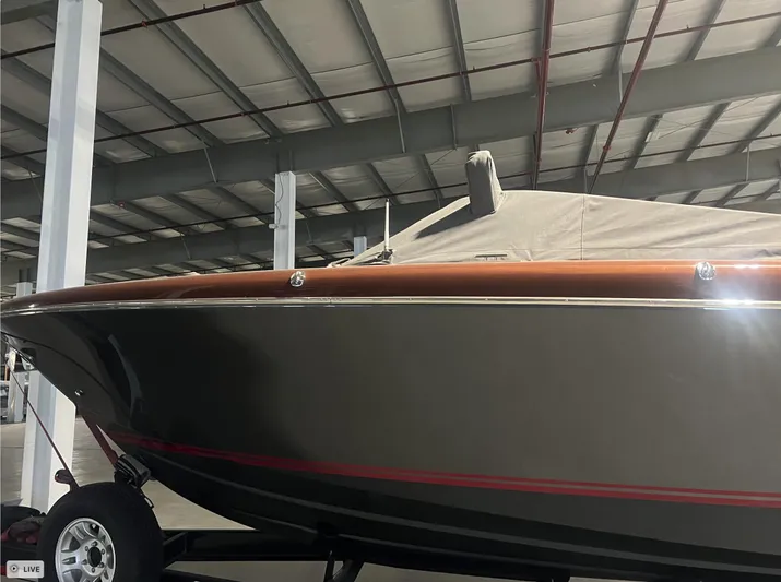  Yacht Photos Pics 2013 Riva Aquariva 33 boat in storage, covered and on a trailer.