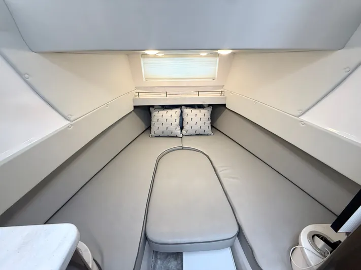 Panacea Yacht Photos Pics 2019 Intrepid 475 Panacea cabin interior with modern design and comfortable seating.