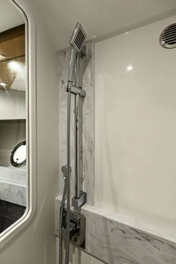 Big Eyes Yacht Photos Pics Luxurious shower in 2019 Tiara Yachts 39 Coupe bathroom.