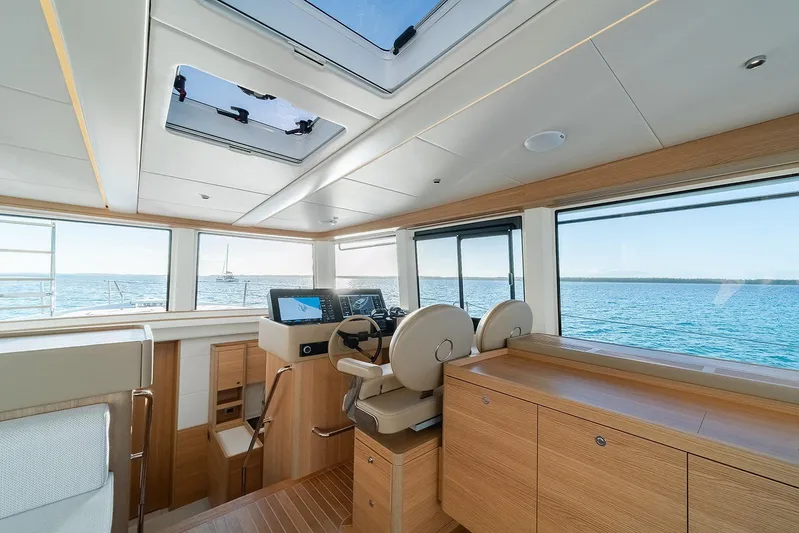  Yacht Photos Pics Luxurious interior of 2026 Omikron Yachts OT-60 with panoramic ocean views.