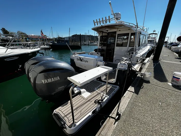 Silver Eagle Yacht Photos Pics 2024 Cutwater 32 Coupe NW Edition docked with Yamaha engines.