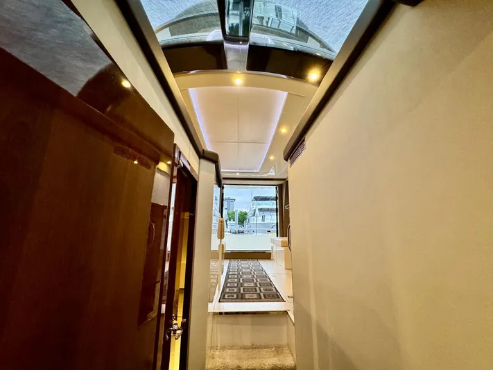  Yacht Photos Pics Interior view of 2016 Carver C40 Command Bridge yacht, featuring sleek design and modern lighting.