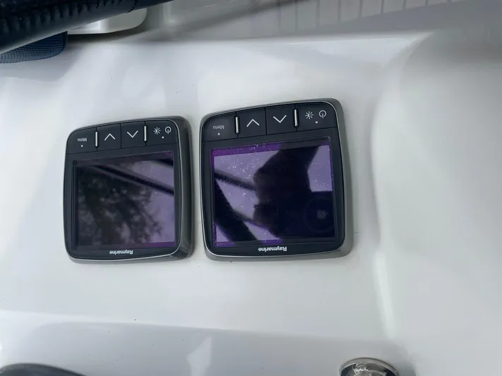 Kindred Spirit Yacht Photos Pics Control panels on a 2008 Jeanneau Sun Odyssey 45 DS yacht.