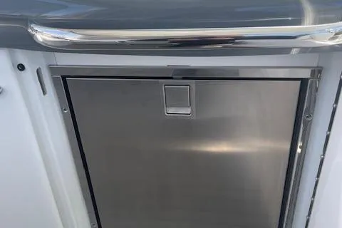  Yacht Photos Pics Stainless steel door on 2014 Formula 370 Super Sport boat.