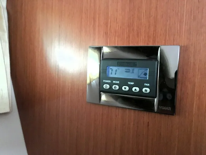  Yacht Photos Pics Thermostat control panel on 2008 Beneteau 49 Oceanis Tall Rig yacht interior.