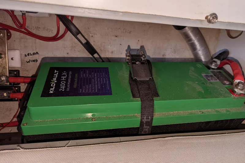 Ardent Yacht Photos Pics Kilovault 2400 HLX solar battery installed in 1993 J Boats J/130 sailboat.