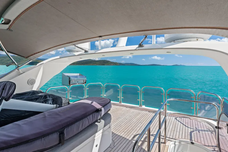 About Time Yacht Photos Pics Luxurious 2014 Princess Flybridge 72 Motor Yacht with stunning ocean view.