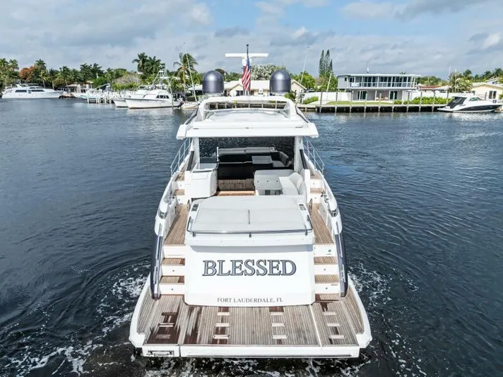 Blessed Yacht Photos Pics Azimut S6 2020 yacht named "Blessed" cruising in Fort Lauderdale waters.