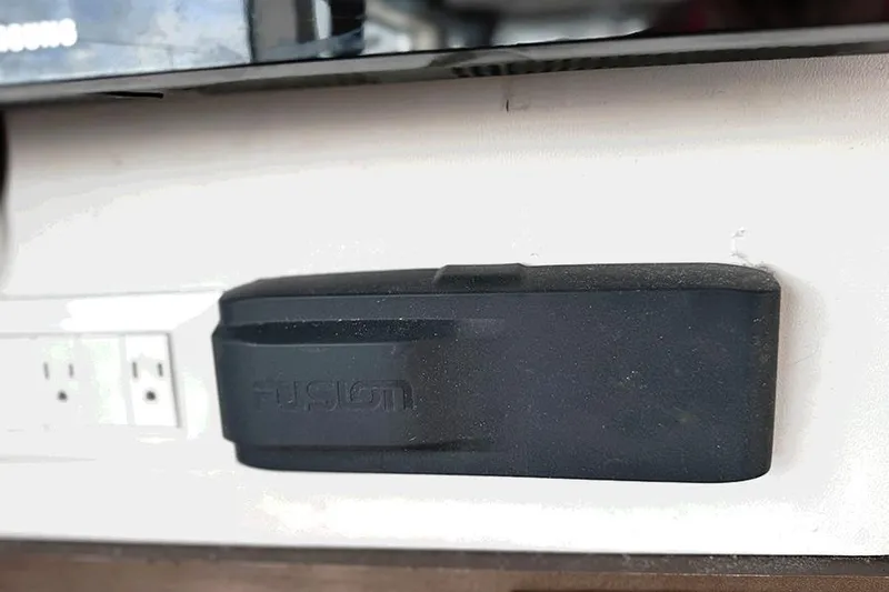 Coquina Yacht Photos Pics Black device mounted on a wall near electrical outlets, Lagoon 40, 2019 model.