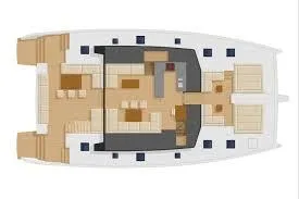  Yacht Photos Pics Floor plan of 2025 Heysea Seaview 59 yacht, showcasing interior layout and design.