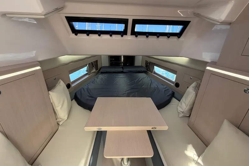  Yacht Photos Pics Luxurious interior of 2026 Ranieri CAYMAN 50.0 HARD TOP yacht cabin.