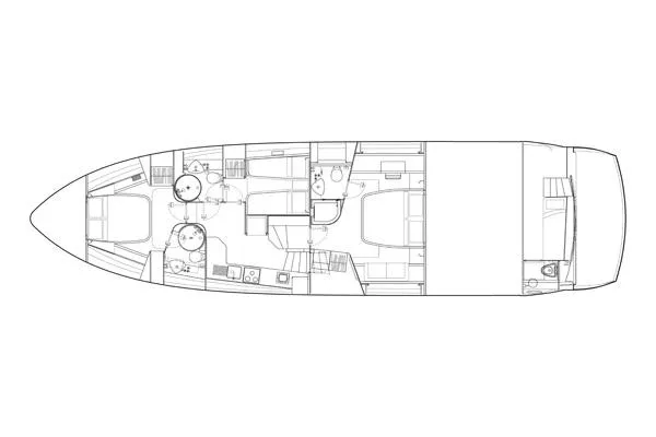  Yacht Photos Pics Manufacturer Provided Image: Lower Deck Layout