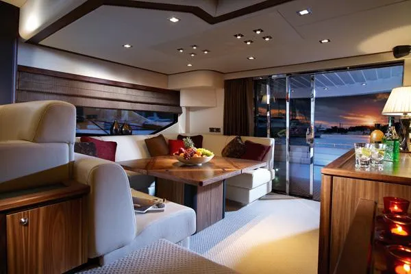  Yacht Photos Pics Manufacturer Provided Image: Saloon Aft