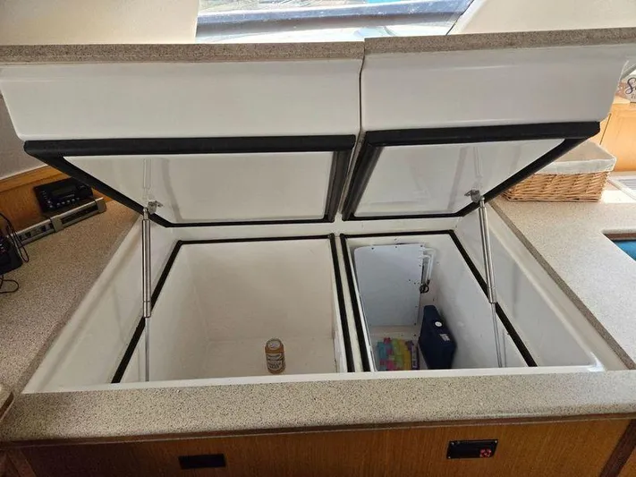 Storyteller Yacht Photos Pics Frig and Freezer Open