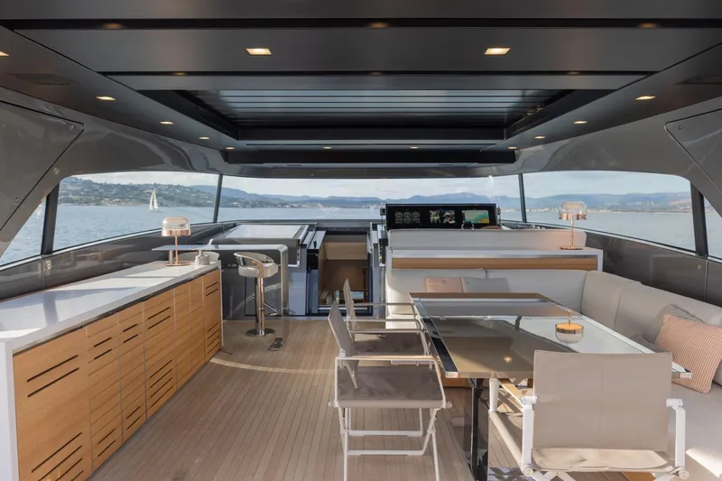 Vinci II Yacht Photos Pics Luxurious 2019 Sanlorenzo SX88 yacht interior with modern design and panoramic views.