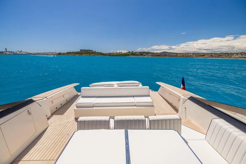  Yacht Photos Pics Luxurious Evo R6 yacht deck with stunning ocean view, 2020 model.