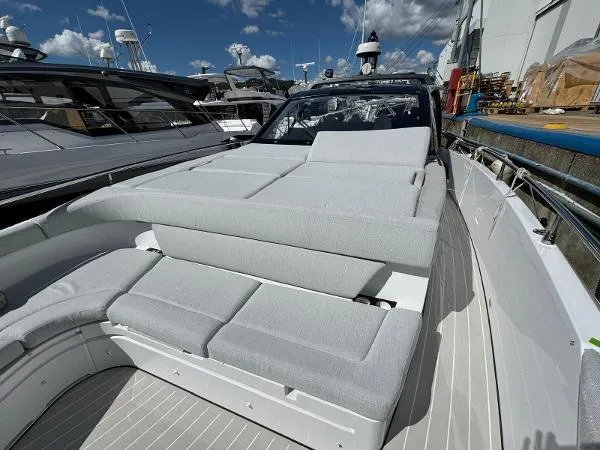 No Name Yacht Photos Pics 2024 Azimut Verve 42 yacht with spacious sunbathing area and sleek design.