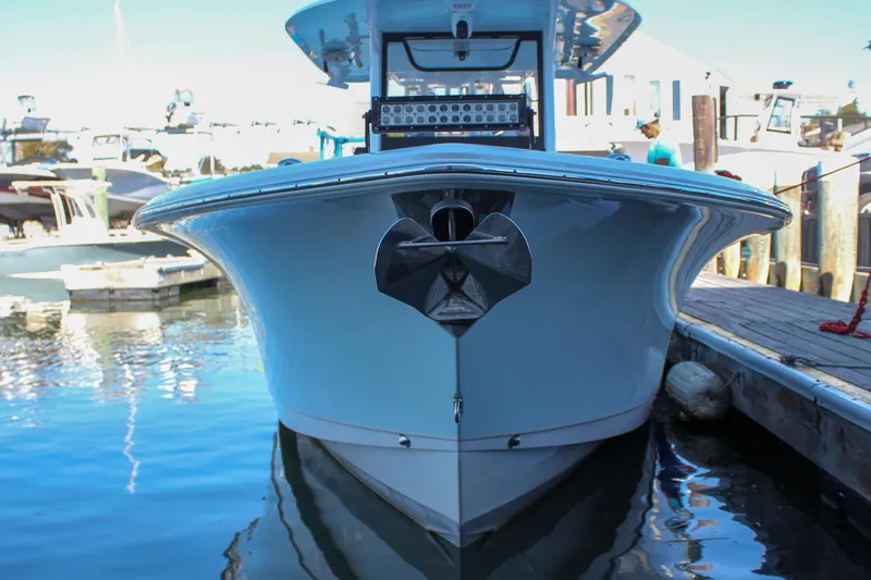  Yacht Photos Pics 2018 Sea Hunt Gamefish 30 boat docked at marina, front view.