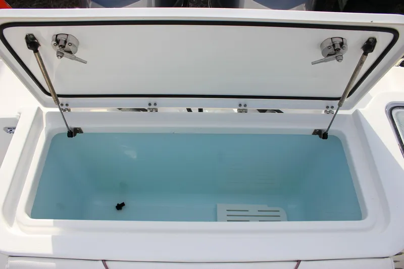  Yacht Photos Pics Open storage compartment on 2018 Sea Hunt Gamefish 30 boat.