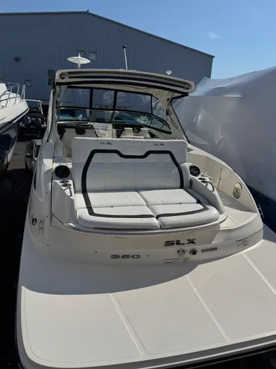 Sea Of O Yacht Photos Pics 2015 Sea Ray 350 SLX boat with spacious seating and sleek design.