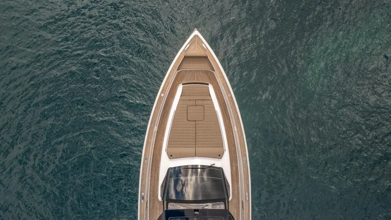  Yacht Photos Pics Aerial view of 2024 Pardo Yachts 50 on open water.