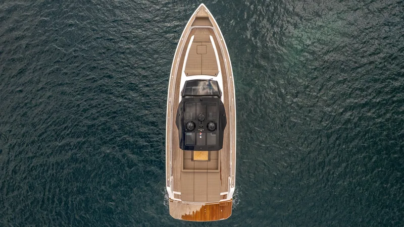  Yacht Photos Pics Top view of 2024 Pardo Yachts 50 on open water.