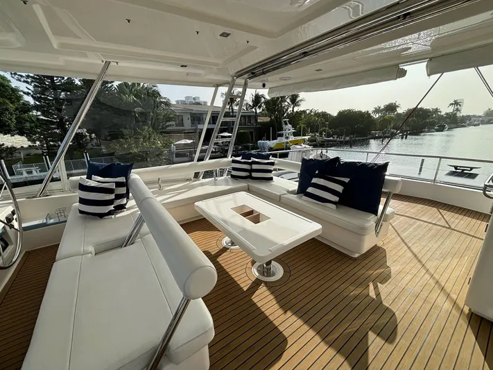 Yacht Photos Pics Luxurious deck of the Leopard 58 yacht, 2019 model.