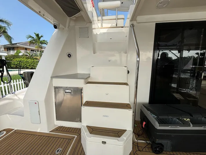  Yacht Photos Pics Leopard 58 yacht stairs and deck area, 2019 model.