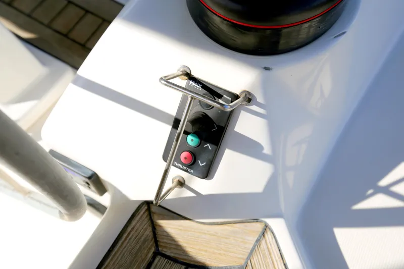  Yacht Photos Pics Control panel on 2007 Dufour 425 Grand Large sailboat deck.