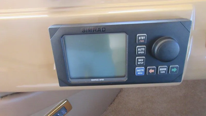 Yacht Photos Pics Simrad AP26 control panel on 2004 Carver 450 Voyager Pilothouse.
