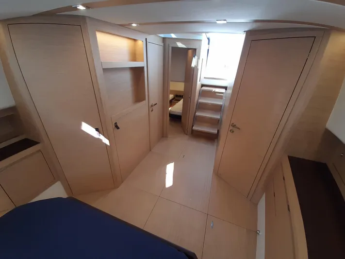  Yacht Photos Pics Luxurious interior of 2023 Pardo Yachts 50, featuring elegant wood finishes and modern design.