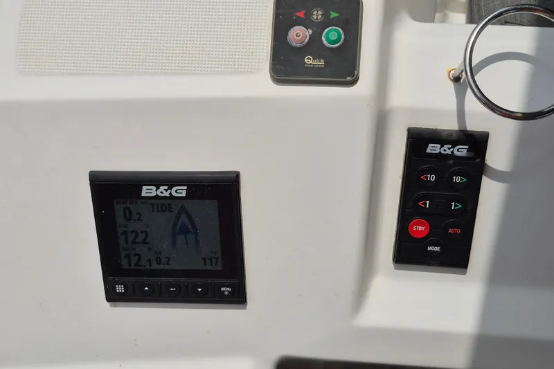 Wanderer Yacht Photos Pics B&G navigation instruments on 2019 Beneteau Oceanis 41.1 yacht dashboard.