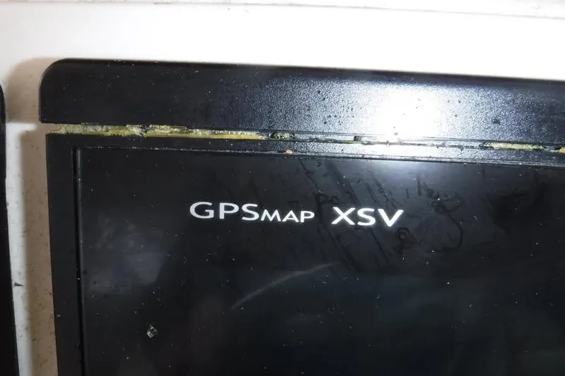  Yacht Photos Pics Close-up of GPSMAP XSV device on 2014 Grady-White Freedom 335 boat.