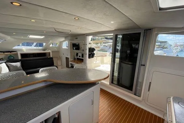 Knot Bad! Yacht Photos Pics Interior of 2008 Voyage Yachts 500, featuring modern design and spacious layout.