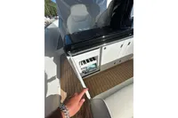 2023 Solaris Power 40 Open yacht interior with sleek cabinetry and modern design.