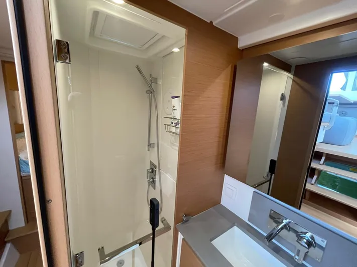 Artemis Yacht Photos Pics Modern bathroom in 2022 Excess 12 yacht with shower and sink.
