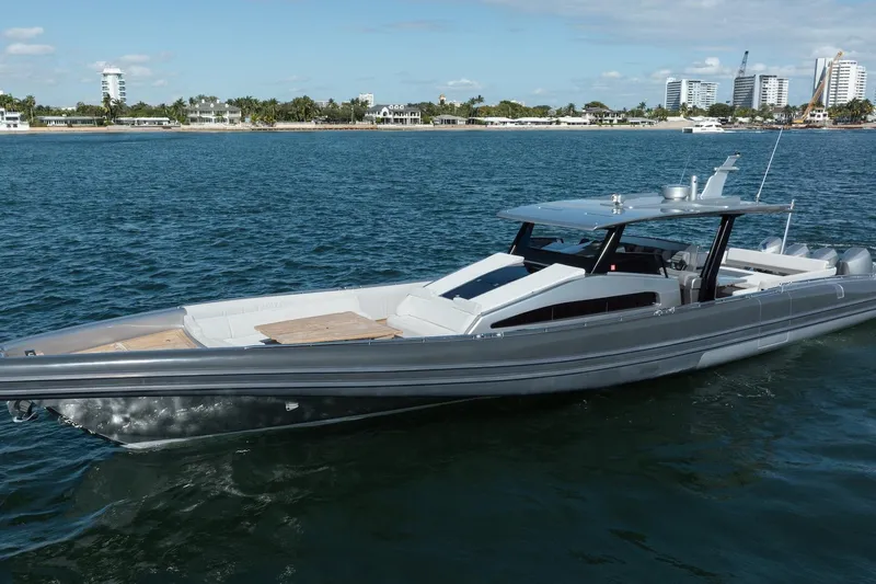 Sea Sea II Yacht Photos Pics Novamarine BS 160 Outboard 2022 luxury boat on calm blue water.